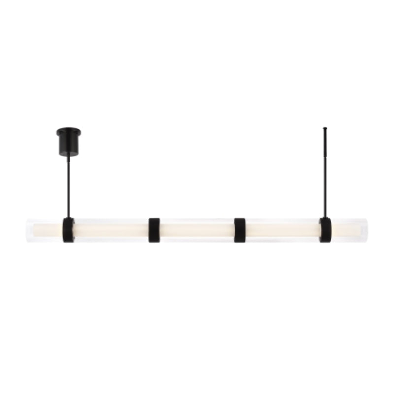 Visual Comfort Architectural 700LSWIT5B-LED930 Modern 56" Wit LED Linear Suspension Ceiling Light - 120-277V - CCT : 3000K - Finish: Black