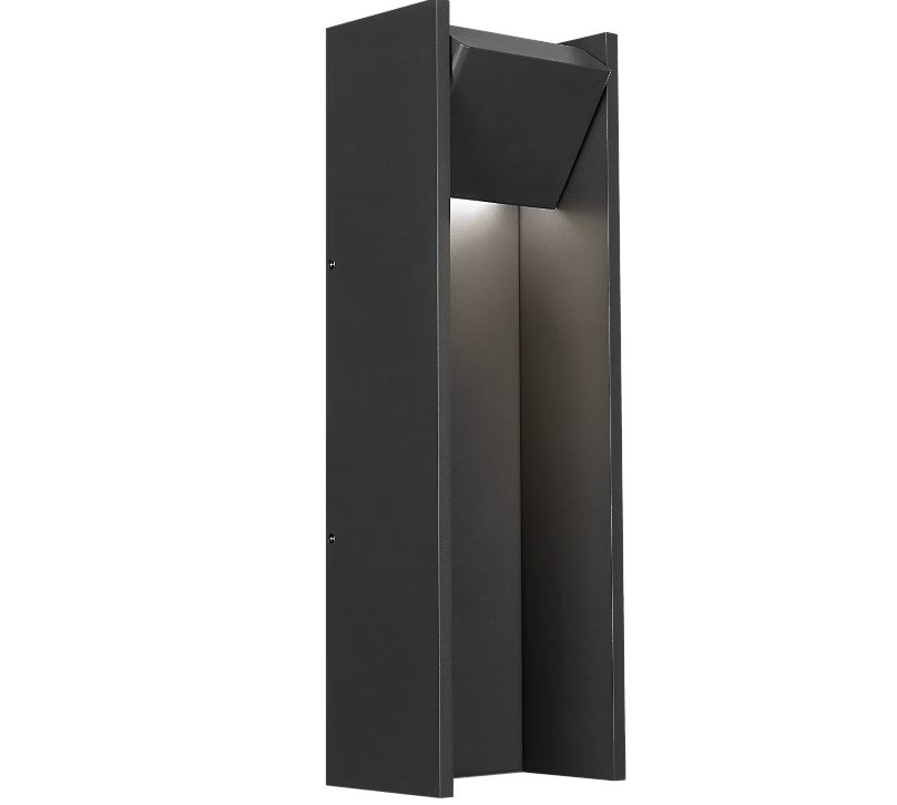 Visual Comfort Architectural 700OWZUR93024BUNVAPC Modern 24" Zur LED Outdoor Wall Light With Button Photocontrol - 120-277V - CCT : 3000K - Finish: Black