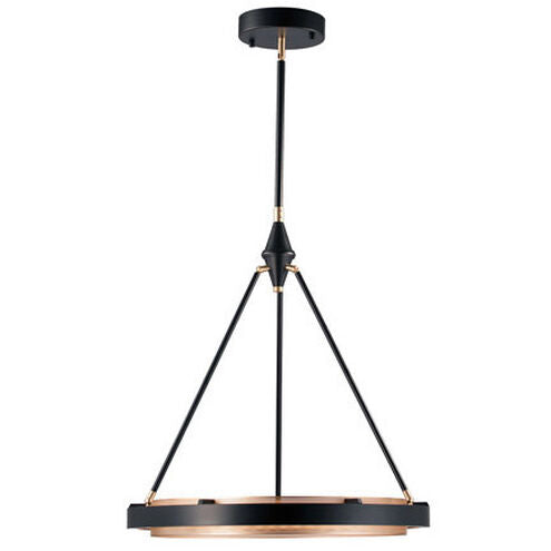 Alora Lighting PD302724CBGS-UNV-010 Duo LED 23.63 inch Classic Black and Gold Shimmer Pendant Ceiling Light