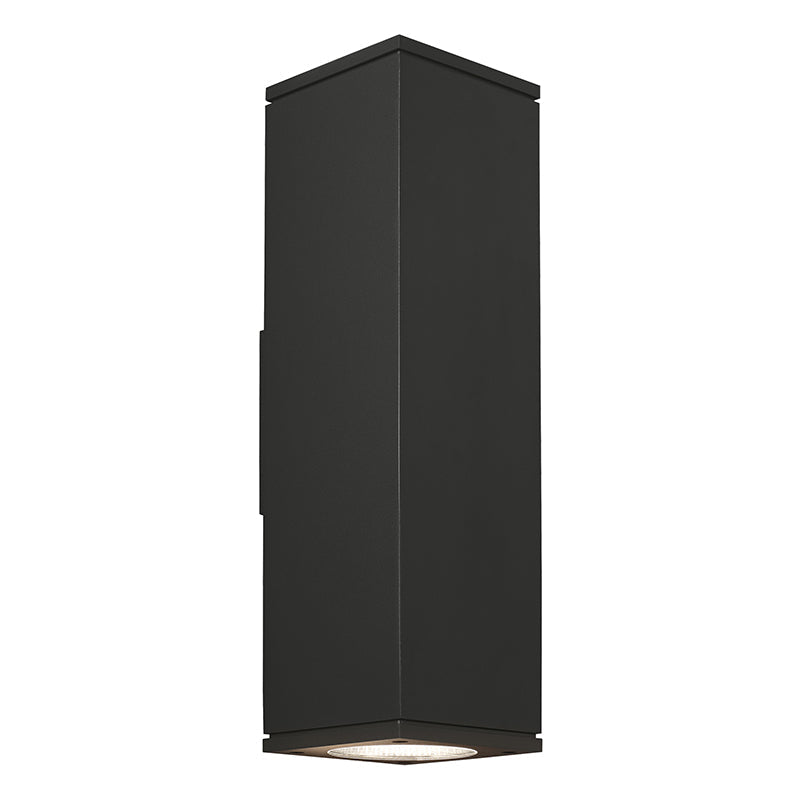 Visual Comfort Architectural 700OWTEG83018WWCZUDUNVSP Modern 18" Tegel LED Outdoor UP & Down Wall Light With Surge Protection - CCT : 3000K - Beam Spread: 10° & 36°- Finish: Black