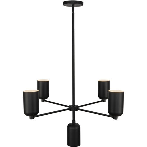 Kuzco Lighting CH57731-BK Nola 5 Light 30.63 inch Black Chandelier Ceiling Light in Steel Shade