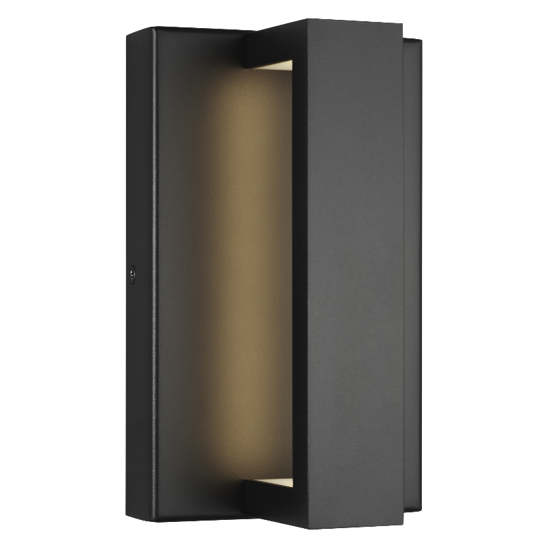 Visual Comfort Architectural 700OWWND8B-LED930 Modern 8" Windfall LED Outdoor Wall Sconce Light - 120-277V - CCT : 3000K - Finish: Black