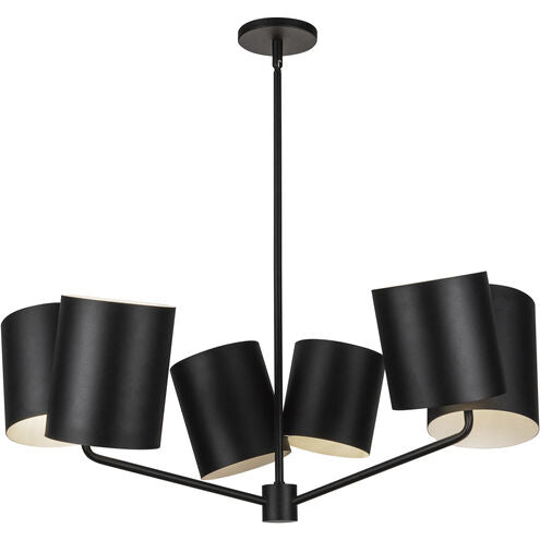 Kuzco Lighting CH58830-BK Keiko 6 Light 30.5 inch Black Chandelier Ceiling Light