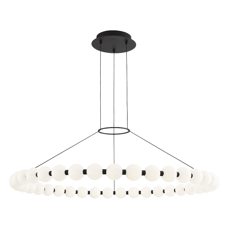 Visual Comfort Architectural 700OBT42B-LED927 Modern 42" Orbet 39-lt LED Chandelier Ceiling Light - 120-277V - CCT: 2700K - Finish: Nightshade Black