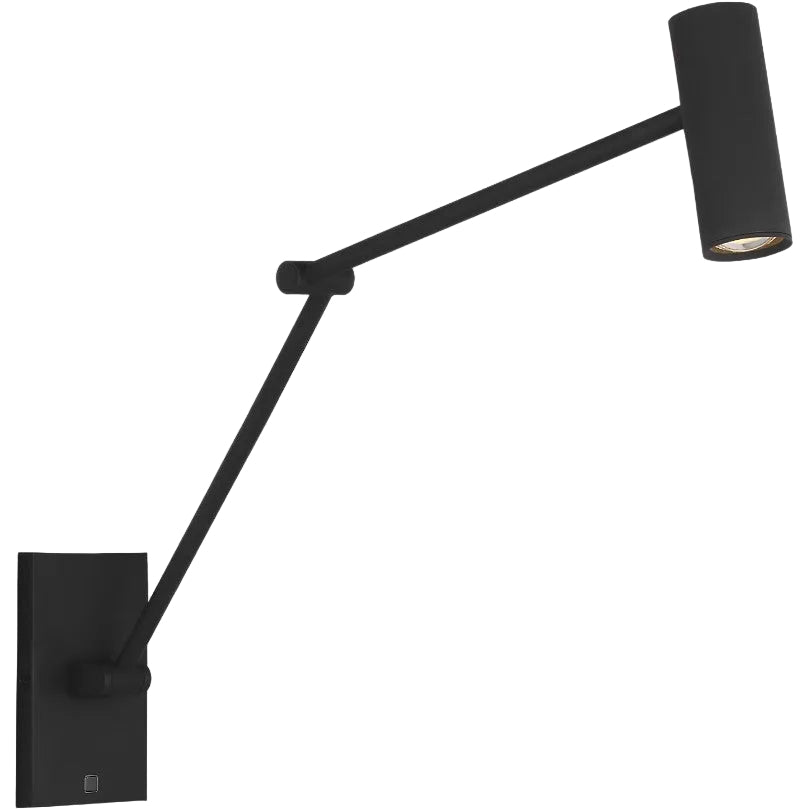 Visual Comfort Architectural SLTS14630B Modern 22.6" Ponte LED Medium Task Wall Sconce Light - 120V-277V - CCT: 3000K - Finish: Nightshade Black