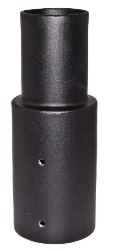 Dabmar Lighting P-BRK-RT7525-B Steel Modern Exterior External Round Pole Adapter for 3" Post, Black Finish