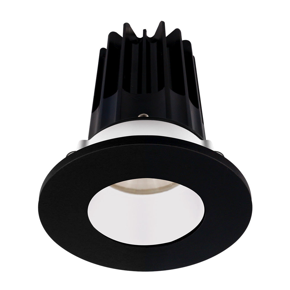 Lotus LED Lights LED-2-S15W-3018K-2RRWH-2RTBK-60D 15W 800LM Dim-to-Warm Recessed LED Downlight with White Reflector and Black Trim 60° Beam