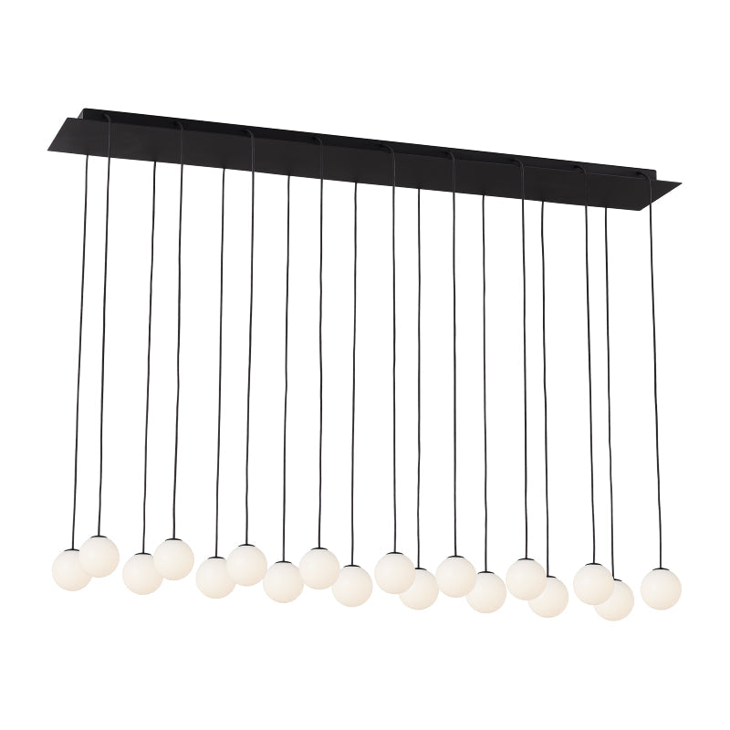 Visual Comfort Architectural SLCH58627B-277 Modern 45" Orbet 18-lt LED Chandelier Ceiling Light - 277V - CCT: 2700K - Finish: Nightshade Black