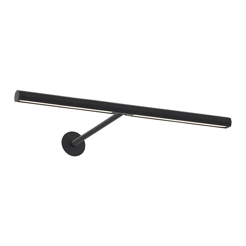 Visual Comfort Architectural 700PLUF12B-LED930 Modern 12" Plural Faceted 1-lt LED Picture Wall Light - 120-277V - CCT: 3000K - Finish: Nightshade Black