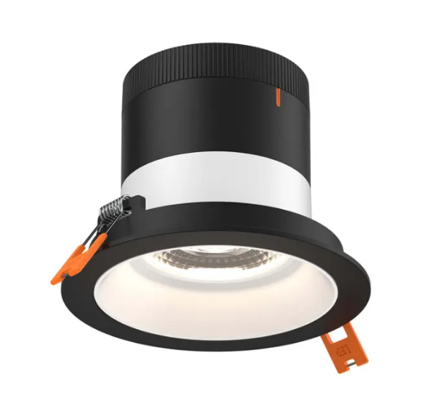 Dals Lighting RC03-CC-60-RGWH-TBK Versa 3" White Modular Downlight, 60 degree Beam Angle Wattage & CCT Selectable - Black Trim