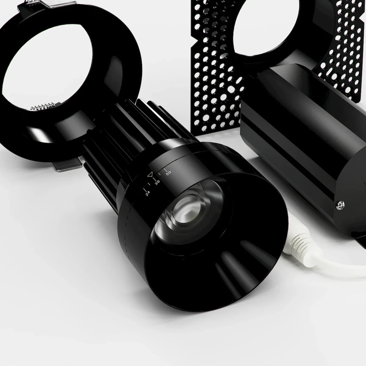 American Lighting RHYM-DL3R-15-2450-ZOM-5CCT-BK Rhyme 3" Round LED Downlight Adjustable Beam Angle - 15W - Black