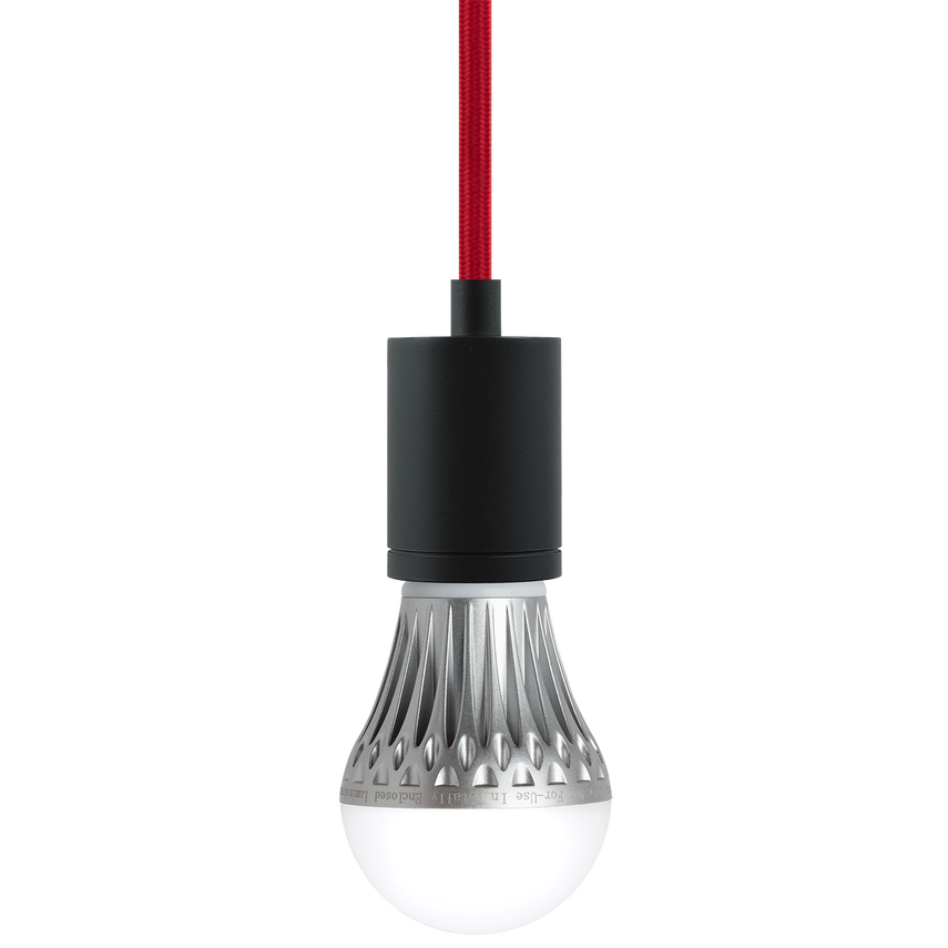 Visual Comfort Architectural 700TDSOCOPM08BB Modern 2" Soco 1-lt Modern Socket Pendant Light - Cord Length: 96" - 120V - Cord Color: Black- Finish: Black