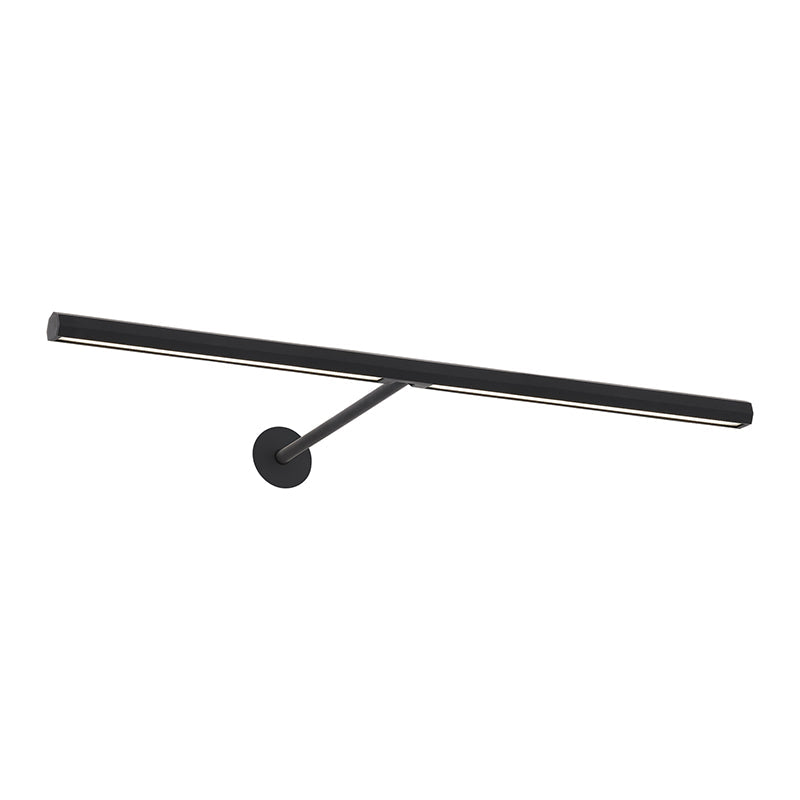 Visual Comfort Architectural 700PLUF18B-LED930 Modern 18" Plural Faceted 1-lt LED Picture Wall Light - 120-277V - CCT: 3000K - Finish: Nightshade Black