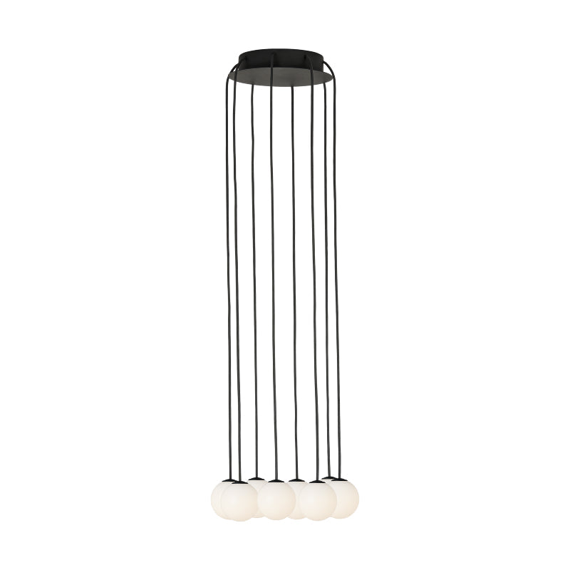 Visual Comfort Architectural SLCH59027B Modern 11" Orbet 8-lt LED Chandelier Ceiling Light - 120-277V - CCT: 2700K - Finish: Nightshade Black