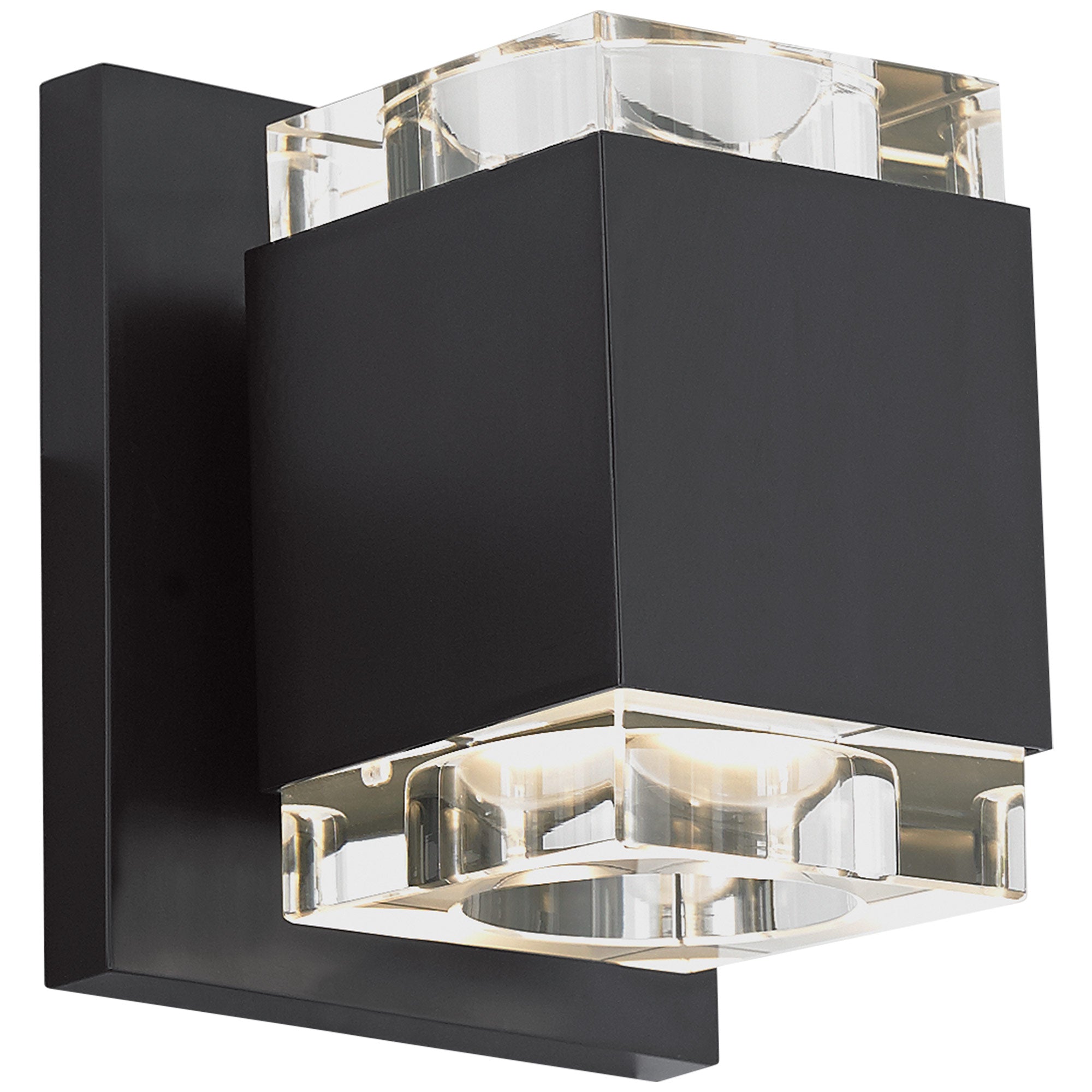 Visual Comfort Architectural 700WSVOTSCB-LED930-277 Modern 5" Voto Square LED Outdoor Wall Light - 277V - CCT : 3000K - Finish: Black