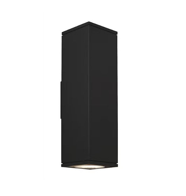 Visual Comfort Architectural 700OWTEG84012NCBDOUNVSP Modern 12" Tegel LED Outdoor Down Only Wall Light Surge Protection- CCT : 4000K - Beam Spread: 10° Narrow - Finish: Black