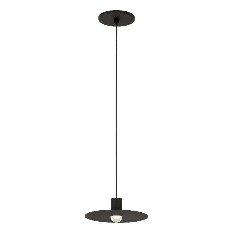 Visual Comfort Architectural 700TRSPEVS1RB-LED930 Modern 8" Eaves 1-lt LED Pendant Light - 120-277V - CCT: 3000K - Finish: Black
