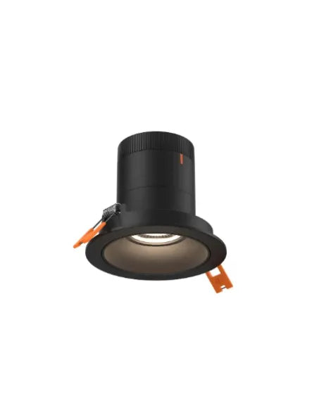 Dals Lighting RC03-CC-60-RGBK-TBK Versa 3" Black Modular Downlight, 60 degree Beam Angle Wattage & CCT Selectable - Black Trim