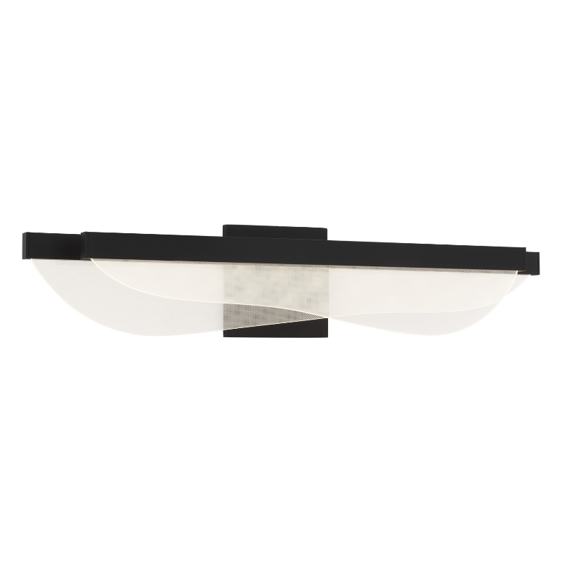 Visual Comfort Architectural 700BCNYR25B-LED930-277 Modern 25" Nyra 25 2-lt LED Bath Bar Light - 277V - CCT: 3000K - Finish: Nightshade Black