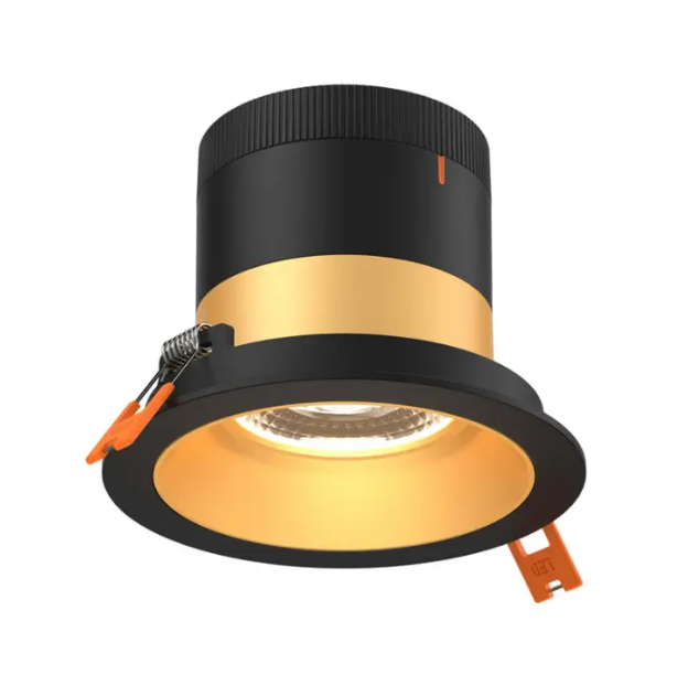 Dals Lighting RC03-CC-60-RGGD-TBK Versa 3" Gold Modular Downlight, 60 degree Beam Angle Wattage & CCT Selectable - Black Trim
