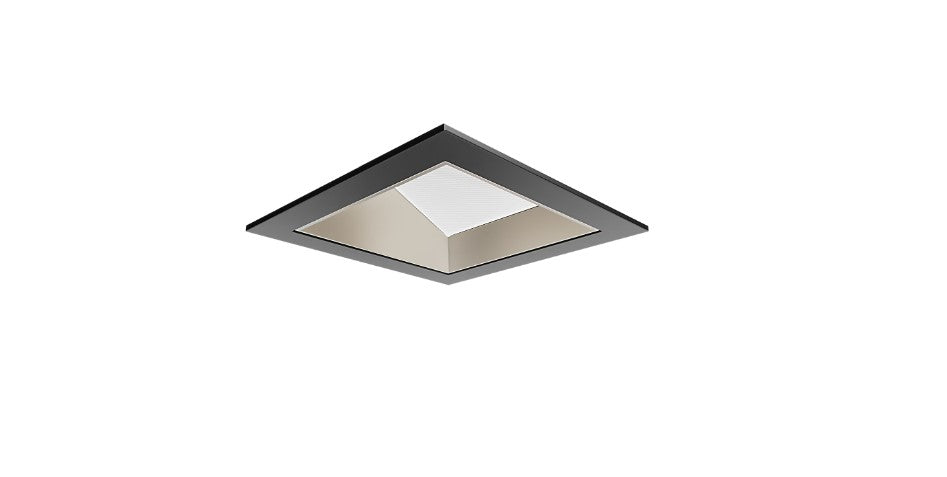 Visual Comfort Architectural ENCL3SRF-L15WD31WI-C-B Modern Entra CL 3" Square Wall Wash Flanged IC Airtight Trim / Remodel Housing - CCT: 3000K-1800K - 15W - Reflector Finish: Champagne - Trim Finish: Black