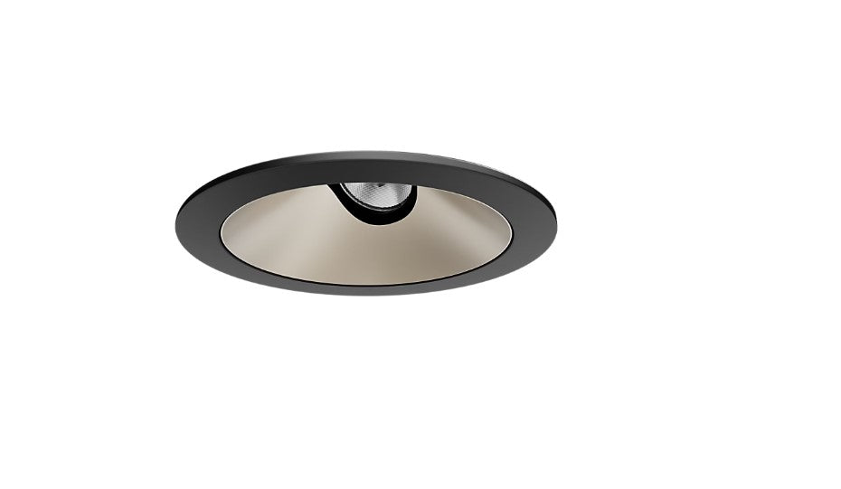 Visual Comfort Architectural ENCL3RRF-L12930AI-C-B Modern Entra CL 3" Round Adjustable Flanged IC Airtight Trim / Remodel Housing - CCT: 3000K - 12W - Reflector/Baffle Color: Champagne - Finish: Black
