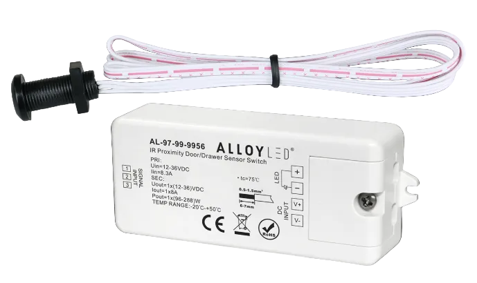 Alloy LED AL-97-99-9956 IR Proximity Door/Drawer Sensor Switch, Voltage 12V or 24VDC 8A