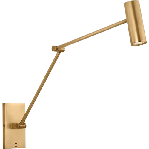 Visual Comfort Architectural SLTS14630NB Modern 22.6" Ponte LED Medium Task Wall Sconce Light - 120V-277V - CCT: 3000K - Finish: Natural Brass