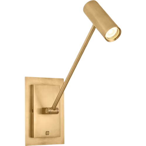 Visual Comfort Architectural SLTS14530NB Modern 12.6" Ponte LED Small Task Wall Sconce Light - 120V-277V - CCT: 3000K - Finish: Natural Brass