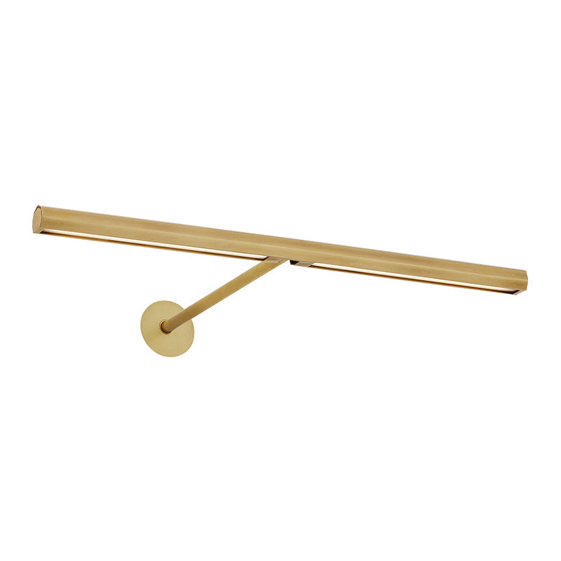 Visual Comfort Architectural 700PLUF12NB-LED930 Modern 12" Plural Faceted 1-lt LED Picture Wall Light - 120-277V - CCT: 3000K - Finish: Natural Brass