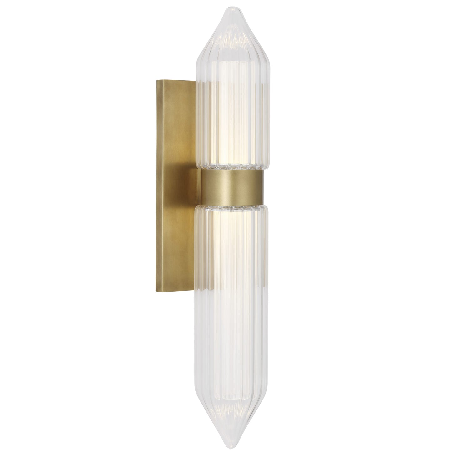 Visual Comfort Architectural 700WSLGSN18BR-LED927-277 Langston 1-lt 18" Tall LED Wall Sconce - 277V - CCT: 2700K - Finish: Plated Brass
