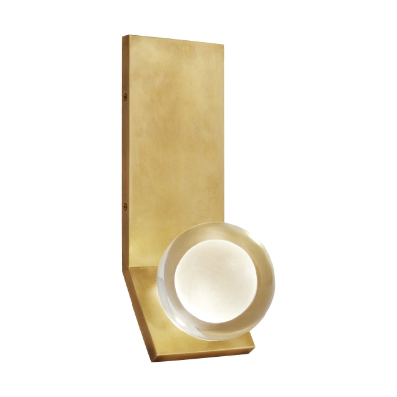 Visual Comfort Architectural 700WSMINANB-LED930-277 Modern 14" Mina 1-lt Tall LED Wall Sconce Light- 277V - CCT: 3000K - Finish: Natural Brass