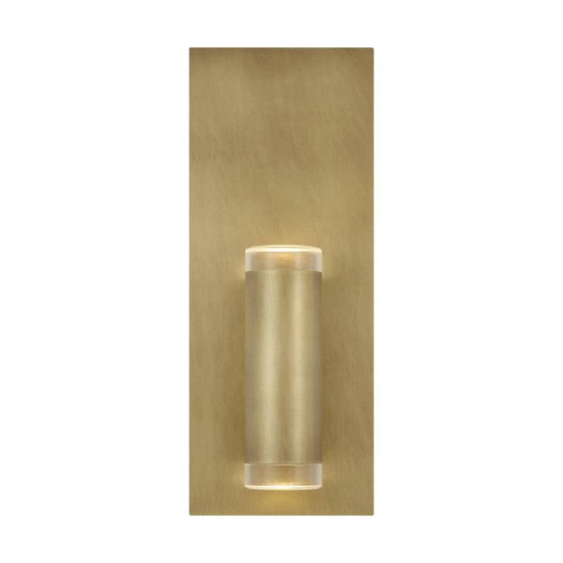 Visual Comfort Architectural 700BCDBS1NB-LED930 Modern 13" Dobson II 1-lt Tall LED Wall / Bath Light - 120V - CCT: 3000K - Finish: Natural Brass