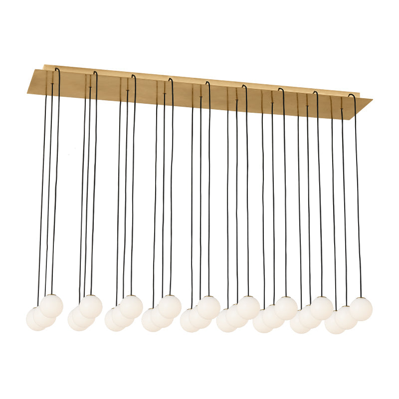 Visual Comfort Architectural SLCH58727HAB-277 Modern 45" Orbet 27-lt LED Chandelier Ceiling Light - 277V - CCT: 2700K - Finish: Antique Brass