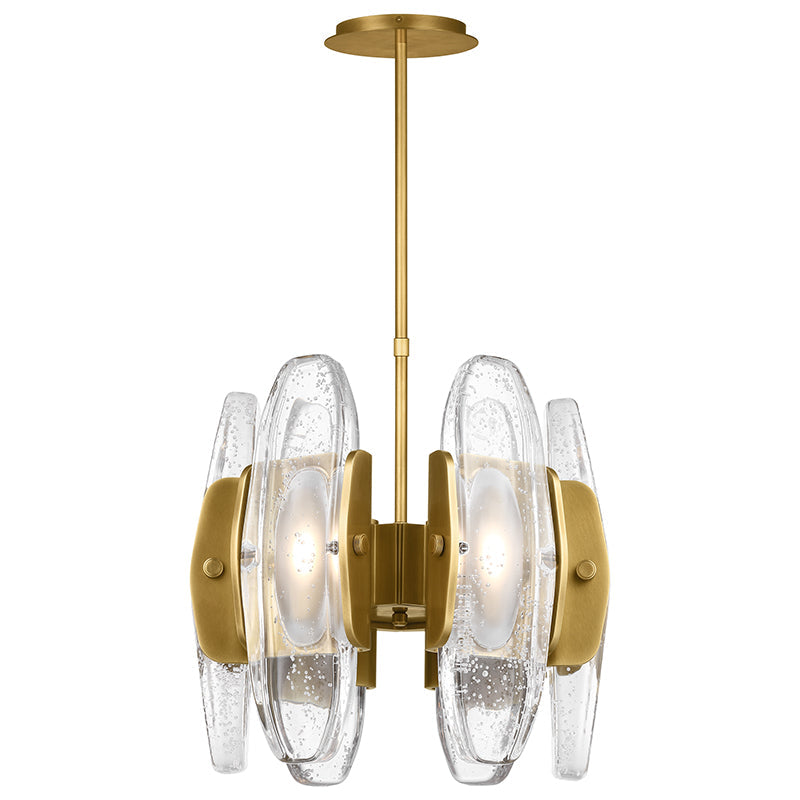 Visual Comfort Architectural 700WYT6BR-LED927 Modern Wythe 6-lt 16" LED Small Chandelier - 30.8W - 120-277V - CCT: 2700K - Finish: Plated Brass