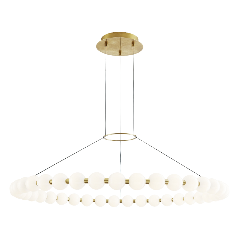 Visual Comfort Architectural 700OBT42NB-LED927 Modern 42" Orbet 39-lt LED Chandelier Ceiling Light - 120-277V - CCT: 2700K - Finish: Natural Brass