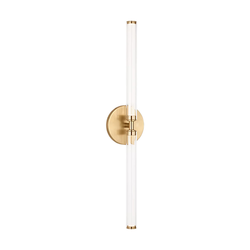 Visual Comfort Architectural SLBA74927HABCG Modern 26" Poza 2-lt Tall LED Wall Sconce Vanity Light - 120V-277V - CCT: 2700K - Finish: Antique Brass