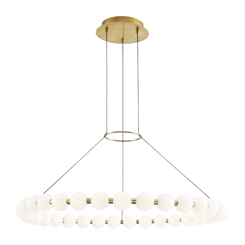 Visual Comfort Architectural 700OBT36NB-LED927 Modern 36" Orbet 33-lt LED Chandelier Ceiling Light - 120-277V - CCT: 2700K - Finish: Natural Brass