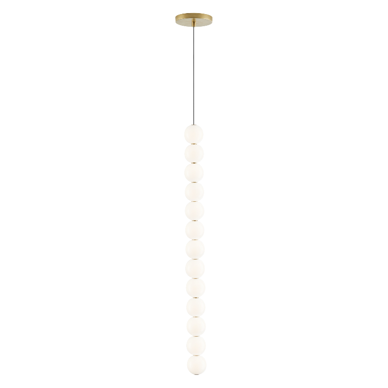 Visual Comfort Architectural 700TDOBT13NB-LED927 Modern 3" Orbet 13-lt LED Pendant Ceiling Light - 120-277V - CCT: 2700K - Finish: Natural Brass