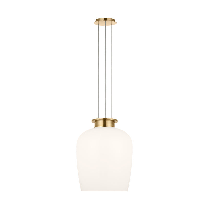 Visual Comfort Architectural SLPD62527HABMG Modern 17" Vetro 1-lt LED Pendant Ceiling Light - CCT: 2700K - 120-277V - Finish: Antique Brass