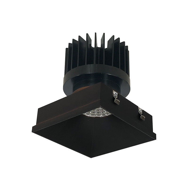 Nora Lighting NIO-4PSTLNDCCDXBZ/HL 4" Iolite PLUS Square Recessed Trim Less Downlight - CCT: Comfort Dim (3000K-2000K) - Finish: Bronze