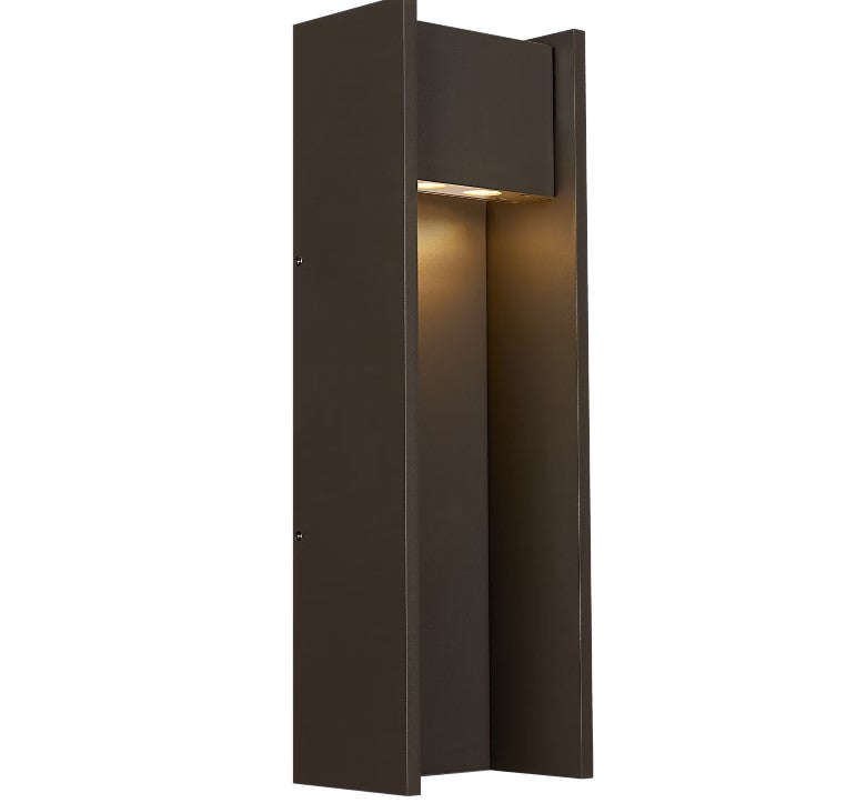 Visual Comfort Architectural 700OWZUR93024ZUNVAPC Modern 24" Zur LED Outdoor Wall Light With Button Photocontrol - 120-277V - CCT : 3000K - Finish: Bronze