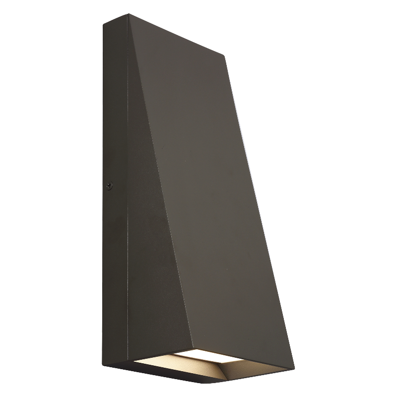 Visual Comfort Architectural 700OWPIT12Z-LED930-277 Modern 12" Pitch 12 1-lt Tall LED Outdoor Wall Sconce Light - 277V - CCT: 3000K - Finish: Bronze