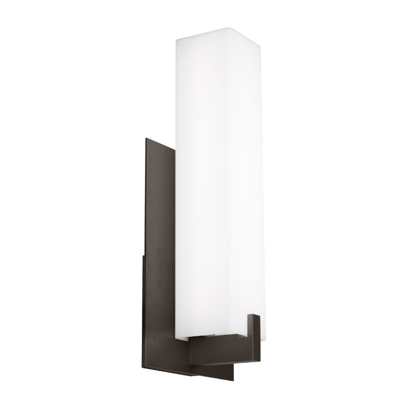 Visual Comfort Architectural 700OWCOS83018YZUNVSSP Modern Cosmo 18" Tall LED Outdoor Wall Light With Surge Protection - 120-277V - CCT : 3000K - Color: White Acrylic - Finish: Bronze