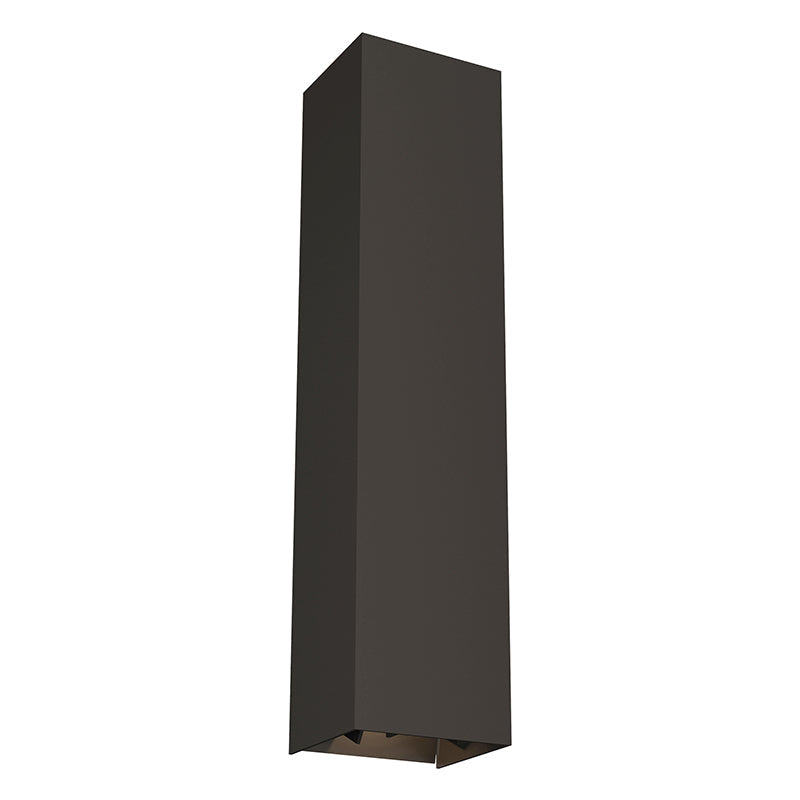 Visual Comfort Architectural 700OWVEX93020ZUDUNV Modern 20" Vex Tall LED Outdoor Up & Down Wall Light - 120-277V - CCT : 3000K - Finish: Bronze