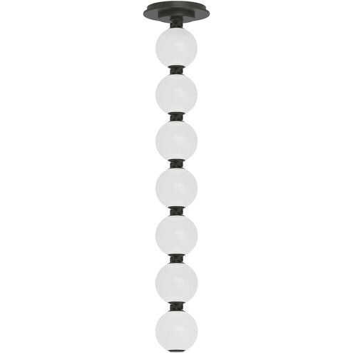 Visual Comfort Architectural SLPD22627BZS Modern 24" Perle Milk Glass LED Surface Mount Driver Chandelier Ceiling Light - 120V - CCT: 2700K - Finish: Dark Bronze