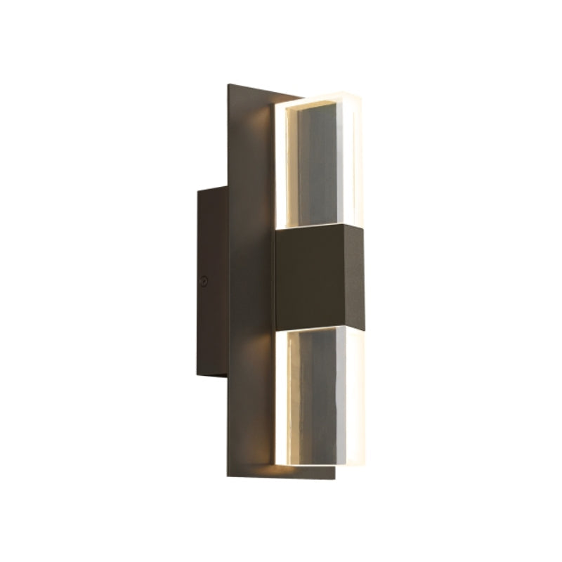 Visual Comfort Architectural 700OWLYT82712CZUNVS Modern 12" Lyft LED Outdoor Wall Light - CCT : 2700K - Lens Color: Clear - Finish: Bronze