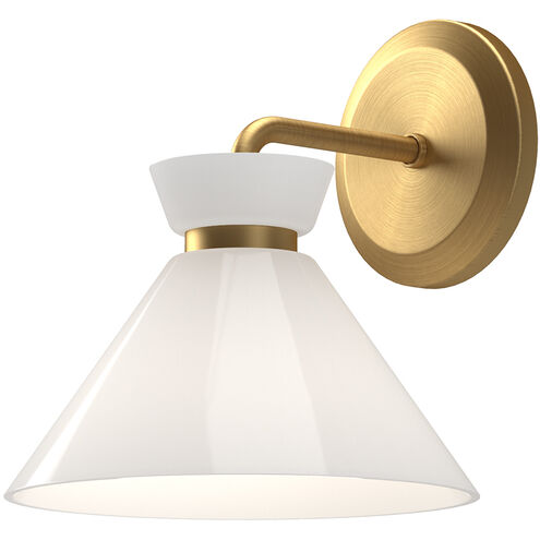 Alora Mood WV470108BGGO Halston 1 Light 8 inch Brushed Gold Bath Vanity Light Wall Light