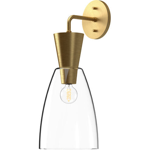 Alora Mood WV534007BGCL Arlo 1 Light 7 inch Brushed Gold Bath Vanity Light Wall Light