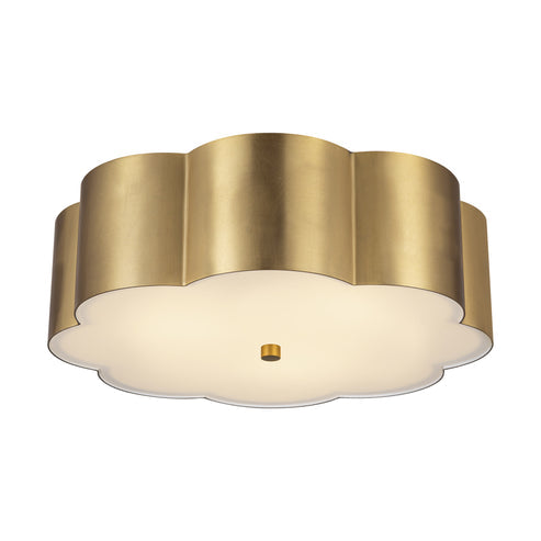 Alora Mood FM603314BG Blossom 3 Light 14.13 inch Brushed Gold Flush Mount Ceiling Light